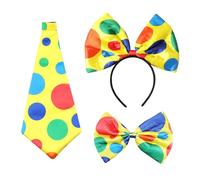 NIDHFG 1 Bow Tie, 1 Tie And 1 Bow Headband, Clown Costume Accessories, Creative And Fun Accessories, Party Dress-Up Accessories.