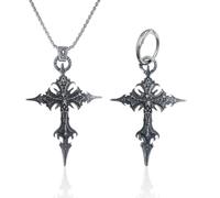 NIDHFG 1 Cross Necklace and 1 Cross Keychain, Retro Personality Necklace, Creative Design Jewelry, Gift Jewelry.