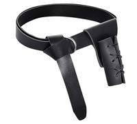 NIDHFG 1 Piece Black Belt, Knight Clothing Accessories, Pu Leather Belt, Retro Belt, Cosplay Clothing Accessories.