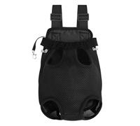 NIDHFG 1 Piece Black Pet Backpack, Breathable Mesh, Comfortable Fabric, Outdoor Convenience, Adjustable Cat And Dog Backpack, Pet Supplies.