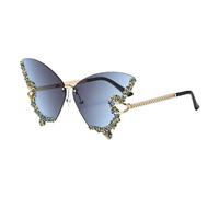 NIDHFG 1 Piece Butterfly-Shaped Sunglasses, Creative and Chic Diamond-Inlaid Glasses, Elegant Sunglasses for Women, Fashion Accessories for Clothing