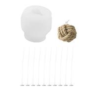 NIDHFG 1 Piece Candle Mold And 10 Candle Wicks, Silicone Mold, Diy Craft Mold, Soap Mold.