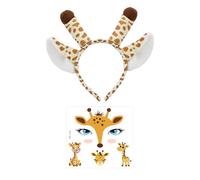 NIDHFG 1 Piece Giraffe Headband And 1 Sticker, Cute Cartoon Headband, Children'S Headband, Photo Props, Party Headband.