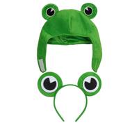 NIDHFG 1 Piece Head Cover And 1 Piece Headband, Frog Costume Accessories, Role-Playing Props, Creative Fun Props, Stage Performance Accessories.