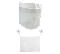 NIDHFG 1 Piece Mesh Bag, 1 White Hanging Bag, Transparent Large Capacity, Multi-Functional Reusable, Baby Bath Toy Storage Pendant.