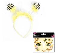 NIDHFG 1 Piece Of Bee Headband And 1 Face Sticker, Children'S Performance Props, Role-Playing Accessories, Bee Costume Accessories.