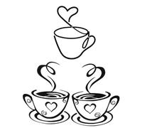 NIDHFG 1 Piece Of Coffee Wall Hanging, 1 Set Of Coffee Wall Stickers, Creative Kitchen Decoration, Coffee Shop Wall Decoration, Suitable For Home Furnishing, Living Room, Dining Room.