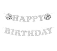 NIDHFG 1 Piece Of Disco Theme Birthday Flag, Shiny Birthday Flag, Birthday Party Decoration, Creative Party Flag.