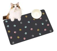 NIDHFG 1 Piece Of Pet Feeding Diatom Mud Floor Mat, Claw Print Anti-Slip Mat, Soft And Comfortable, Absorb Water And Quick Drying, Creative Pet Supplies.