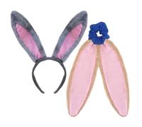 NIDHFG 1 Piece Of Rabbit Ear Headband And 1 Piece Of Rabbit Ear Hair Ring, Cute Plush Hair Accessories, Creative Hair Accessories, Hairstyle Decoration Supplies.