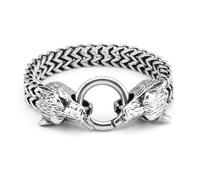 NIDHFG 1 Piece Wolf Element Bracelet, Men's Bracelet, Fashionable and Personalized Bracelet, Stainless Steel Bracelet, Retro Bracelet.