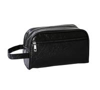 NIDHFG 1 Simple Toilet Bag, Large Capacity, Waterproof, Pu Leather, Travel Storage Bag, Black