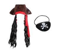 NIDHFG 1 Wig Hat And 1 Eye Mask, Role-Playing Props, Makeup Party Supplies, Retro Personality Accessories.