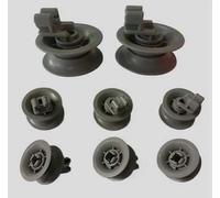 NIDHFG 10 Pieces Of Dishwasher Upper Wheels, Low Noise, Practical And High Temperature Resistant, Replacement Of Bowl And Basket Rollers, Convenient Installation, Time-Saving And Labor-Saving.