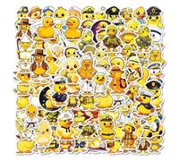 NIDHFG 100 Cartoon Duck Stickers, Creative Graffiti Stickers, Waterproof Stickers, Can Decorate Suitcases, Skateboards, Bicycles.