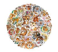 NIDHFG 100 Tiger Stickers, Animal Stickers, Creative Stickers, Waterproof Stickers, Can Decorate Water Bottles, Luggage Cups, Notebooks.