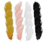 NIDHFG 12 Pieces Of Ostrich Feathers, Natural Creative, Soft, Multi-Color, Diy Craft Feather Accessories, Wedding Party Decoration.