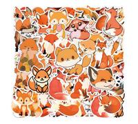 NIDHFG 120 Cartoon Fox Stickers, Cute Graffiti Stickers, Creative Stickers, Children'S Stickers, Suitable For Water Bottles, Notebooks, Skateboards.
