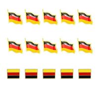 NIDHFG 15 Pieces of German Flag Brooch, Metal Pin, Party Souvenir, Sports Event Brooch.