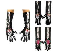 NIDHFG 2 Pairs Of Retro Personality Gloves, Skull Pattern Gloves, Party Gloves, Clothing Accessories, Creative Gloves.