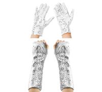 NIDHFG 2 Pairs Of Sequin Gloves, Dance Performance Dance, Shiny Gloves, Party Costume Accessories, Creative Design Gloves.