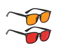NIDHFG 2 Pairs Of Square Anti-Blue Light Glasses, Computer Screen Goggles, To Protect Your Eyes And Reduce Fatigue, Belong To Office And E-Sports.