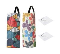 NIDHFG 2-Piece Wall-Mounted Storage Bag And 2-Piece Hook, Multi-Function Storage Bag, Home Storage Bag, Suitable For Kitchen, Bedroom, Living Room.