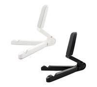 NIDHFG 2 Pieces Adjustable Bracket, Desktop Accessories, Multi-Function Folding Bracket, Suitable For Mobile Phones, Tablets, Books (White, Black).