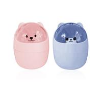NIDHFG 2 Pieces Cute Mini Desktop Trash Cans, Creative With Lid, Fun Multi-Function Storage Box, Convenient Trash Cans.