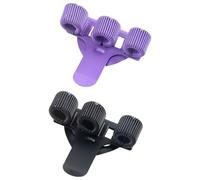 NIDHFG 2 Pieces Metal Pen Holder, Pen Fixing Tools, Study And Office Supplies, Portable Pen Holder (Black, Purple).