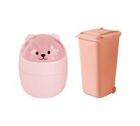 NIDHFG 2 Pieces Mini Desktop Trash Can, Creative And Cute, Multi-Function Storage Bin, Convenient Trash Can, Suitable For Office Bedrooms.