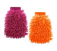 NIDHFG 2 Pieces Of Chenille Gloves, Water-Absorbing Thickened Velvet, Multi-Function Cleaning Gloves, Cat And Dog Washing Props, Creative Beauty And Cleaning Tools.