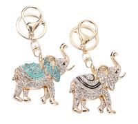 NIDHFG 2 Pieces Of Elephant Diamond-Inlaid Key Ring, Cute Animal Metal Decoration, Creative And Fashionable Keychain, Women'S Bag Pendant, Key Accessories.