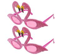 NIDHFG 2 Pieces Of Flamingo Glasses, Creative Personality, Fun Shooting Props, Fashionable Sunglasses, Universal For Men And Women, Hawaiian Beach Decoration.