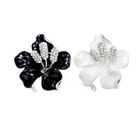 NIDHFG 2 Pieces of Flower-Shaped Brooch, Ladies Ele Brooch, Rhinestone Brooch, Clothing Decorative Brooch, Fashion Brooch.