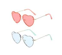 NIDHFG 2 Pieces Of Love Sunglasses, Metal Frame Glasses, Fashion Design Glasses, Party Clothing Accessories, Photo Props, Women'S Glasses.