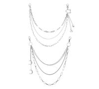 NIDHFG 2 Pieces of Pants Decorative Chain, Stylish Personality Pants Chain, Multi-Layer Pants Chain, Punk Style Accessories, Clothing Accessories.