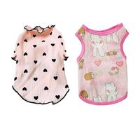 NIDHFG 2 Pieces Of Pet Clothes, Pet Dressing Supplies, Soft And Comfortable Vest, Pet Accessories, Cute Pet Clothes.