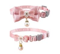 NIDHFG 2 Pieces Pet Collars, Bow Collars, Pet Supplies, Cute Collars, Adjustable Cat Collars.