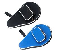 NIDHFG 2 Pieces Racket Storage Bag, Table Tennis Bag, Sports Equipment Organization, Portable Storage Bag. (black, Blue)