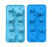 NIDHFG 2 Pieces Sheep Mold, Cute Mold, Cartoon Animal Mold, Silicone Mold, Baking Mold, Kitchen Supplies.