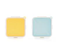 NIDHFG 2 Pieces Silicone Sandwich Storage Box, Creative Multi-Purpose Bread Storage Container, Outdoor Convenience, Reusable Lunch Box.