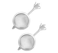 NIDHFG 2 Pieces Stainless Tea Filter, Multifunctional Metal Funnel Sieve, Fine Mesh, Reusable, Kitchen Filter.