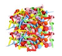 NIDHFG 200 Colored Round Head Two-Leg Nails, Creative Sample Bag Clips, Mini Multifunctional Metal Nails, Diy Handicraft Fastening Accessories.