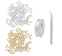 NIDHFG 2000 Beads, Equipped With 1 Piece Of Tweezers And 1 Roll Of Elastic Rope, Diy Handicraft Materials, Jewelry Making, Bracelets, Necklaces, And Pendants.