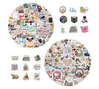 NIDHFG 200Pcs Reading Book Graffiti Stickers, Creative Cartoons, Self-Adhesive Anti-Who, Interesting Scrapbook Stickers, Diy Notebook Water Cup Decoration.