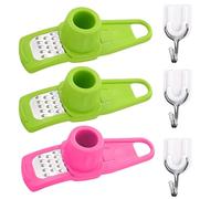 NIDHFG 3 Piece Garlic Grinder And 3 Piece Hooks, Kitchen Tools, Creative Tools, Manual Garlic Grinder, Multi-Function Grinder.