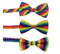 NIDHFG 3 Pieces Of Colorful Striped Bow Tie, Creative Personality Bow Tie, Men'S Bow Tie, Party Clothing Accessories, Performance Clothing Accessories.