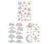 NIDHFG 3 Pieces Of Colorful Sun Catcher Window Stickers, Bird Protection Counter Collision Stickers, Electrostatic Glass Stickers, Exquisite And Fashionable, Creative Window Decoration.