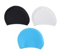 NIDHFG 3 Pieces Of Silicone Swimming Cap, Elastic Swimming Cap, Waterproof Swimming Cap, Ear-Protecting Swimming Cap, Swimming Accessories.